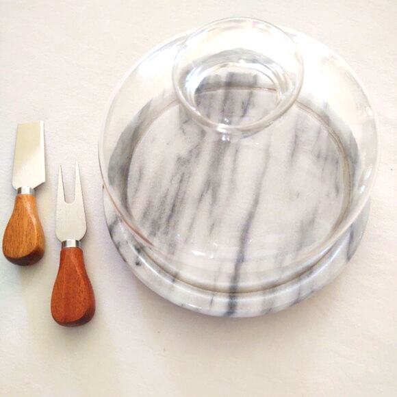 Authentic 🍽️MARBLE & Cloche•Dome Display~ - Picture 7 of 9